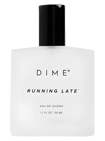 DIME Beauty Running Late fragrance bottle
