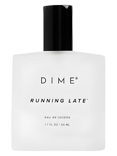 DIME Beauty Running Late fragrance bottle