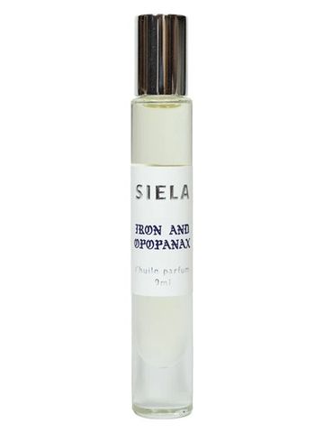 Siela Iron and Opoponax fragrance bottle