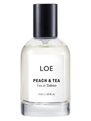 LOE Peach & Tea fragrance bottle