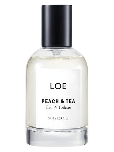 LOE Peach & Tea fragrance bottle