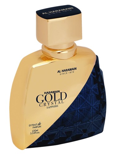 Al Haramain Perfumes Haramain Gold Crystal Sapphire fragrance bottle
