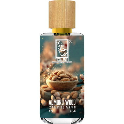 The Dua Brand Almond Wood fragrance bottle
