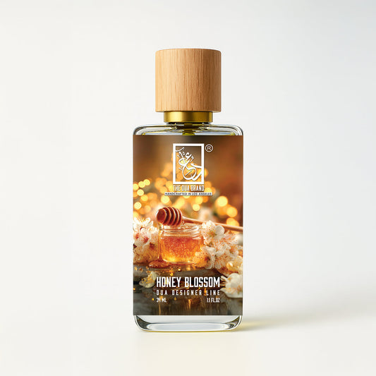 The Dua Brand Honey Blossom fragrance bottle