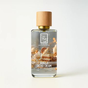 The Dua Brand Vanilla Orchid Cream fragrance bottle