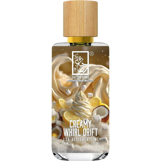 The Dua Brand Creamy Whirl Drift fragrance bottle