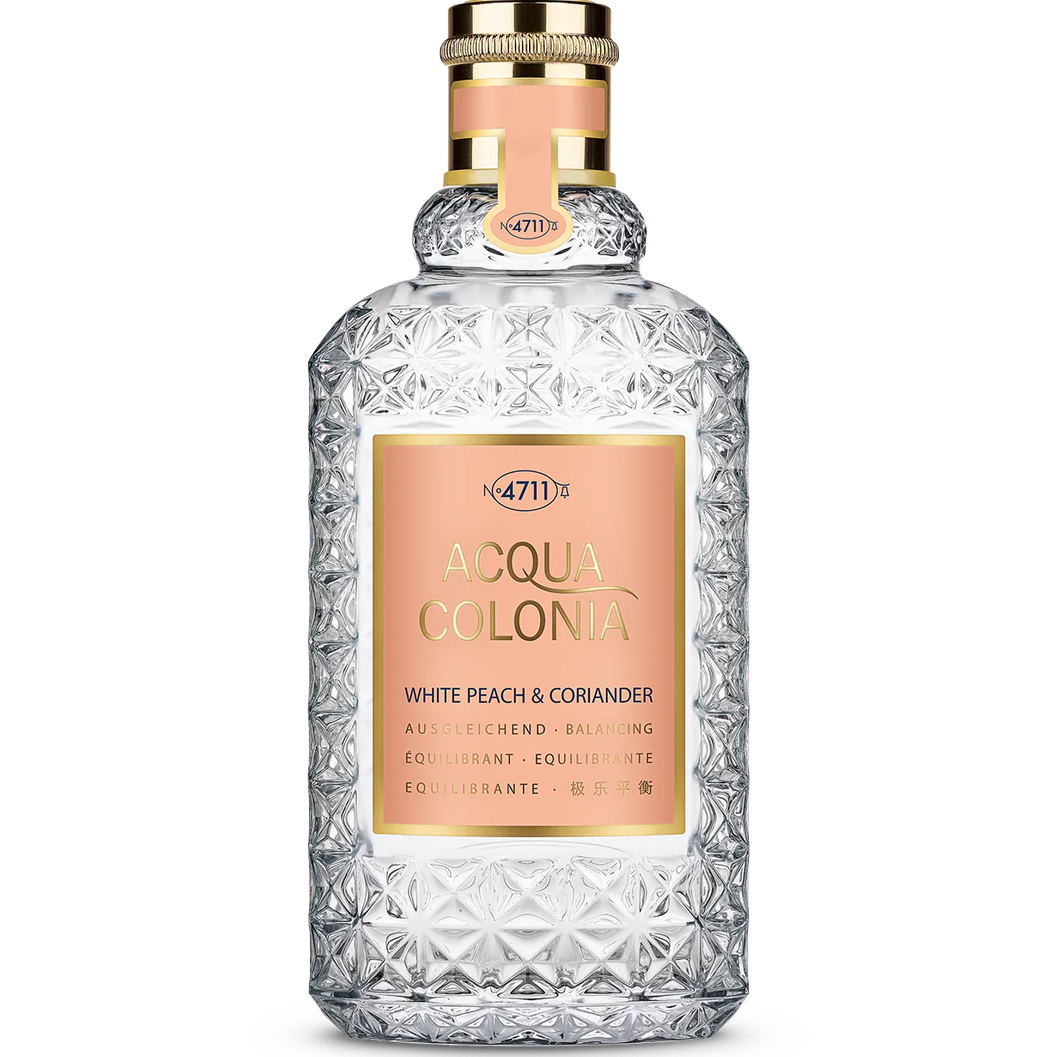 4711 Acqua Colonia White Peach & Coriander EDC fragrance bottle