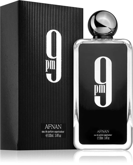 Afnan 9 Pm EDP fragrance bottle