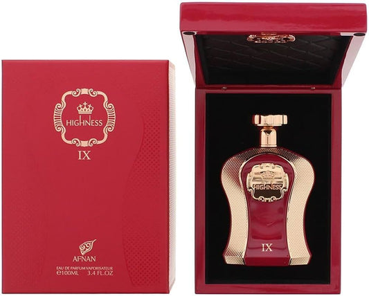 Afnan Highness Ix Maroon EDP fragrance bottle