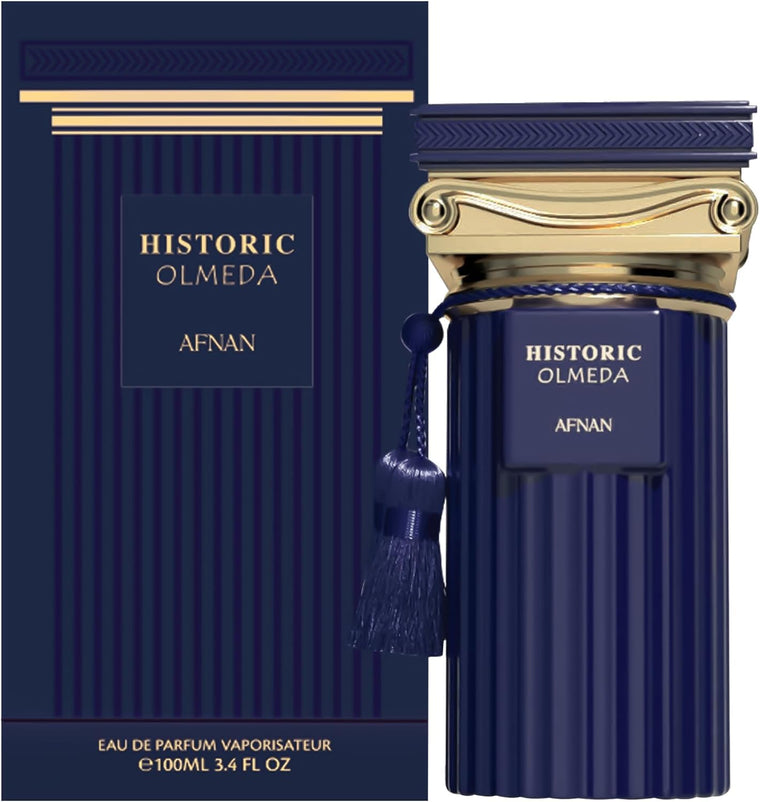 Afnan Historic Olmeda EDP fragrance bottle