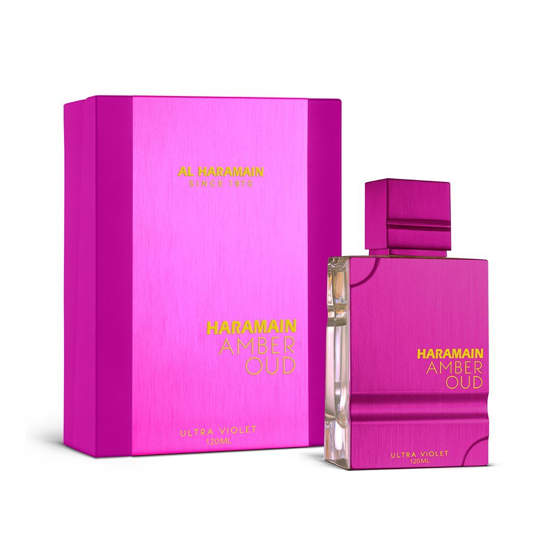 Al Haramain Amber Oud Ultra Violet EDP fragrance bottle
