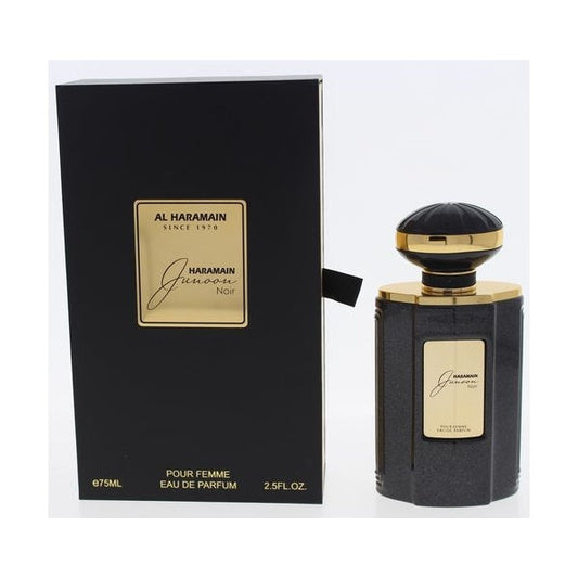 Al Haramain Junoon Noir EDP fragrance bottle