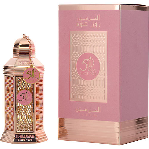 Al Haramain Perfumes 50 Years Rose Oud fragrance bottle