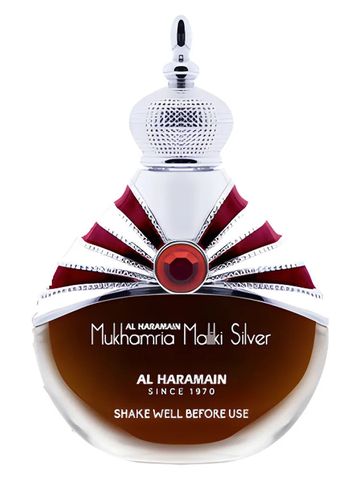 Al Haramain Perfumes Mukhamria Maliki Silver fragrance bottle