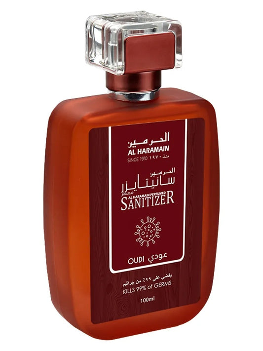 Al Haramain Perfumes Oudi Sanitizer fragrance bottle