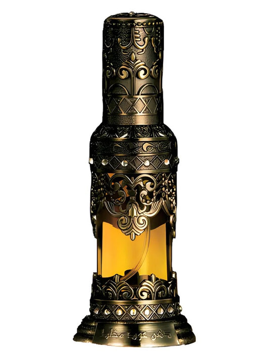 Al Musbah Dehan Oudh Mukhallath Silver fragrance bottle
