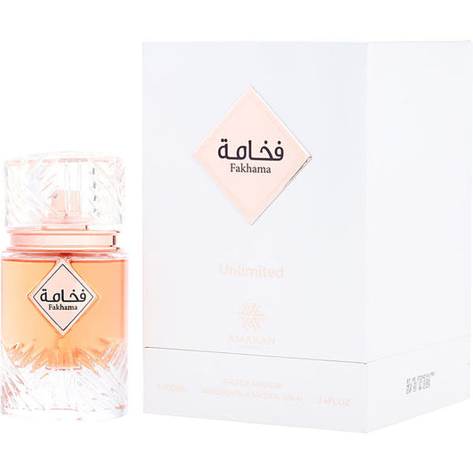 Amaran Fakhama Unlimited EDP fragrance bottle