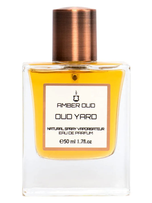 Amber Oud Oud Yard Eau De Parfum fragrance bottle