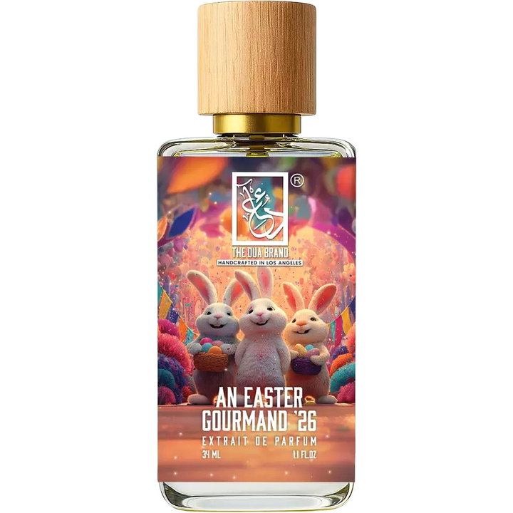 The Dua Brand An Easter Gourmand '26 fragrance bottle