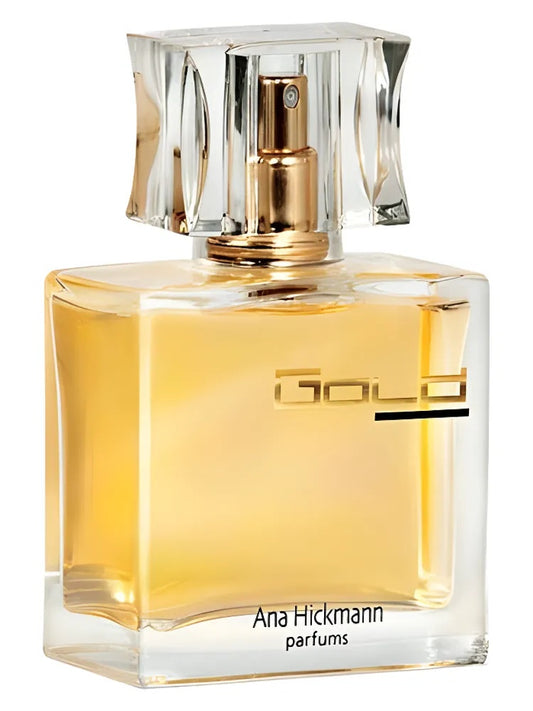Ana Hickmann Gold fragrance bottle