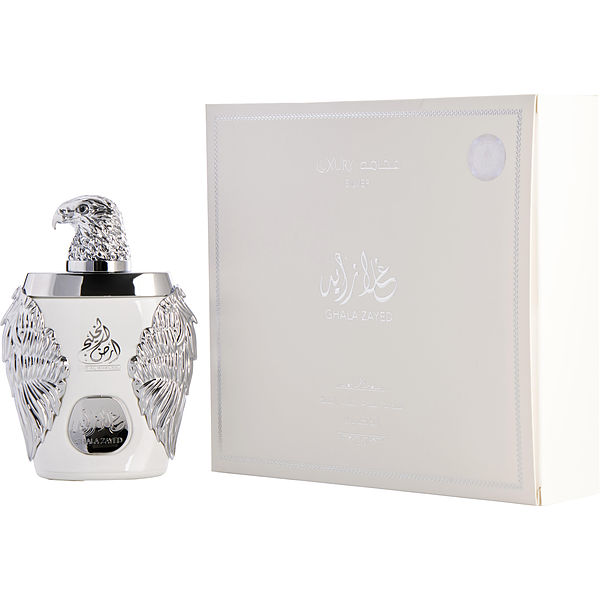 Ard Al Khaleej Ghala Zayed Luxury Silver EDP fragrance bottle