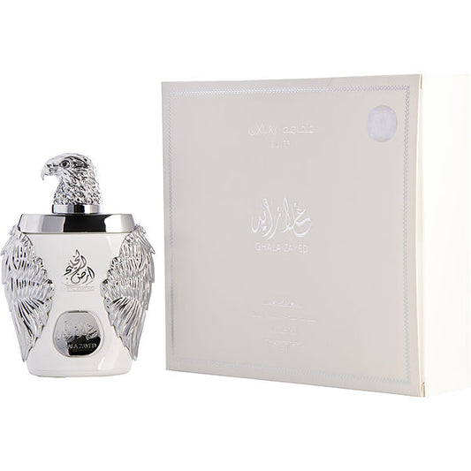 Ard Al Khaleej Ghala Zayed Luxury Silver EDP fragrance bottle