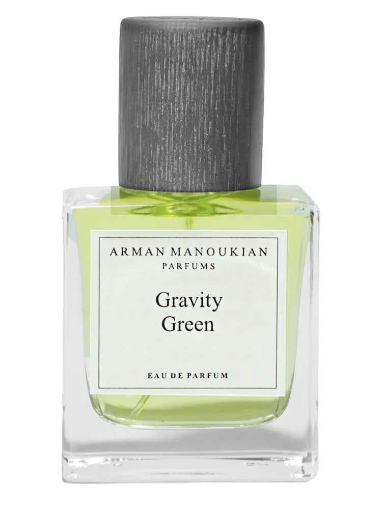 Arman Manoukian Parfums Gravity Green fragrance bottle