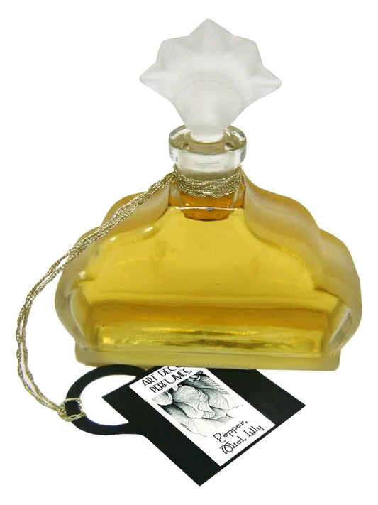 Art Deco Perfumes Pepper, Miel, Lilly fragrance bottle