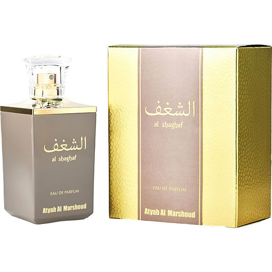Atyab Al Marshoud Al Shaghaf Grey EDP fragrance bottle