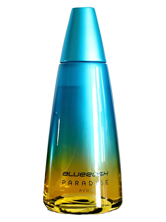 Avon Bluerush Paradise fragrance bottle