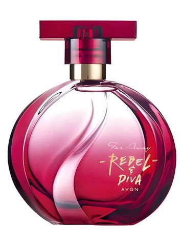Avon Far Away Rebel & Diva fragrance bottle