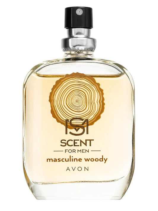 Avon Masculine Woody fragrance bottle