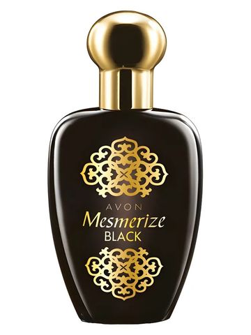 Avon Mesmerize Black for Her fragrance bottle