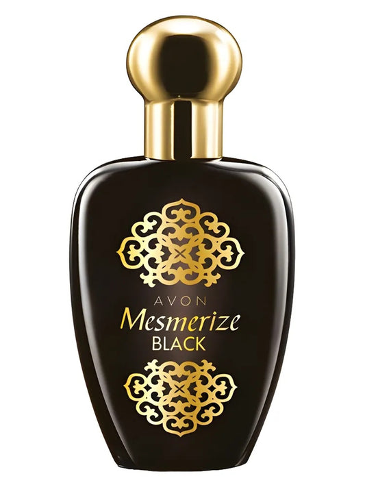 Avon Mesmerize Black for Her fragrance bottle
