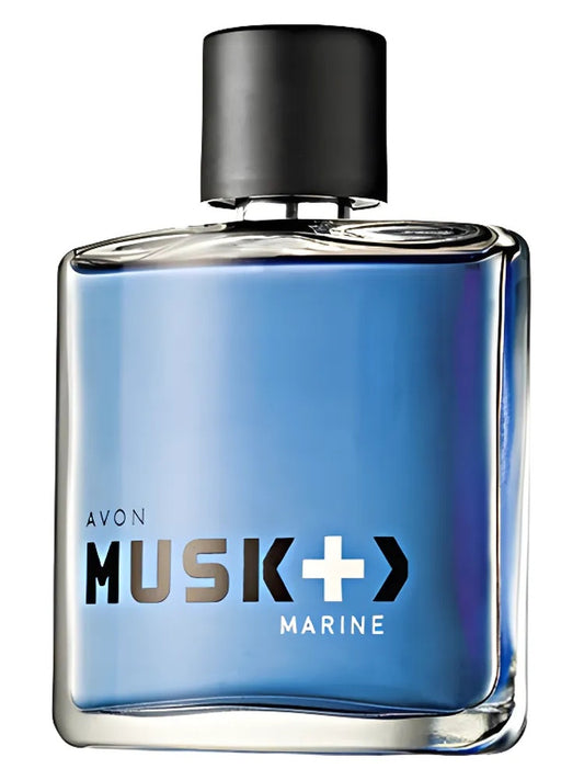 Avon Musk + > Marine fragrance bottle