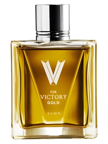 Avon V For Victory Gold fragrance bottle