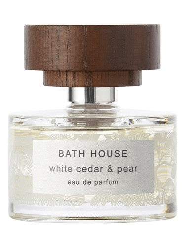 Bath House White Cedar & Pear fragrance bottle