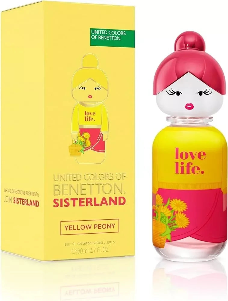 Benetton Sisterland Yellow Peony EDT fragrance bottle
