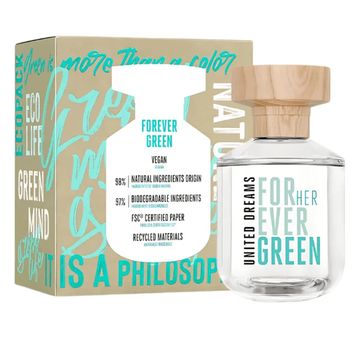 Benetton United Dreams Forever Green EDT fragrance bottle