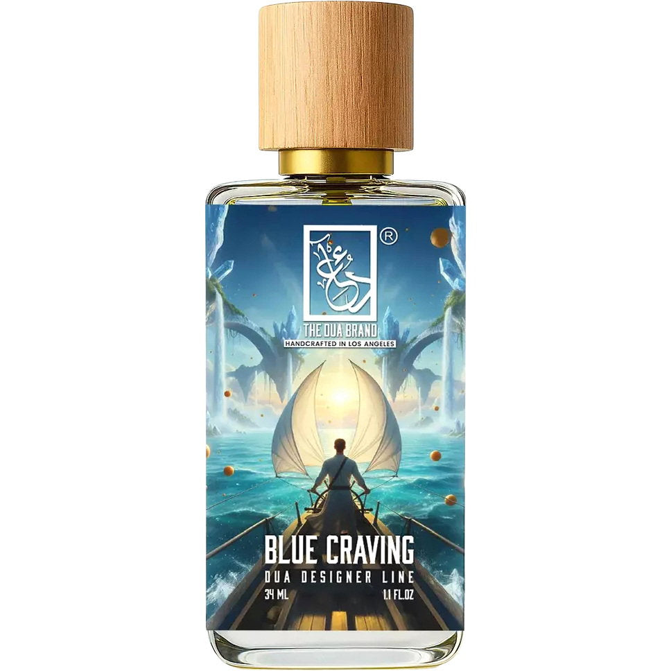 The Dua Brand Blue Craving fragrance bottle
