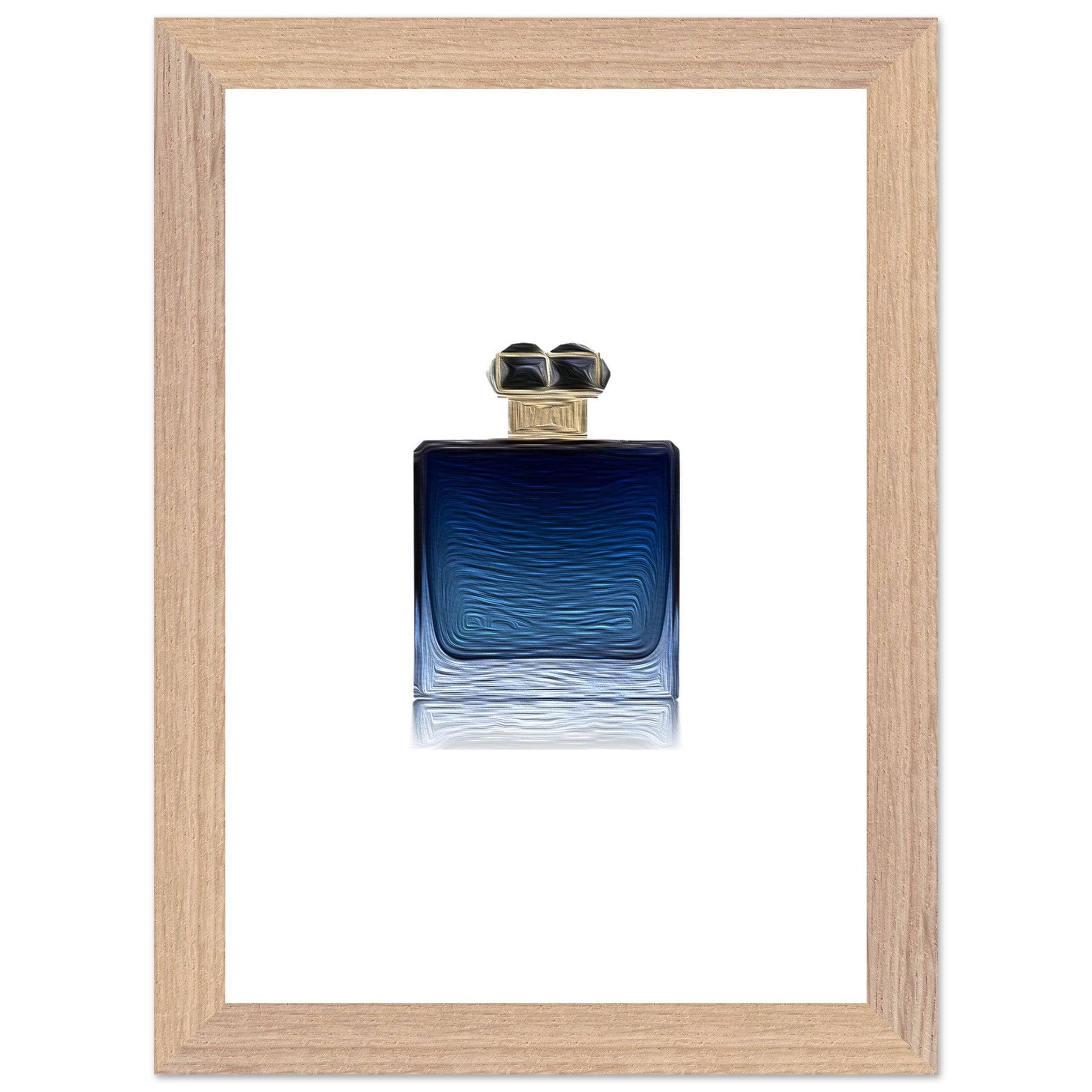 Blue Wooden Framed Poster With Premium Semi-Glossy Paper - Chaos Fragrances