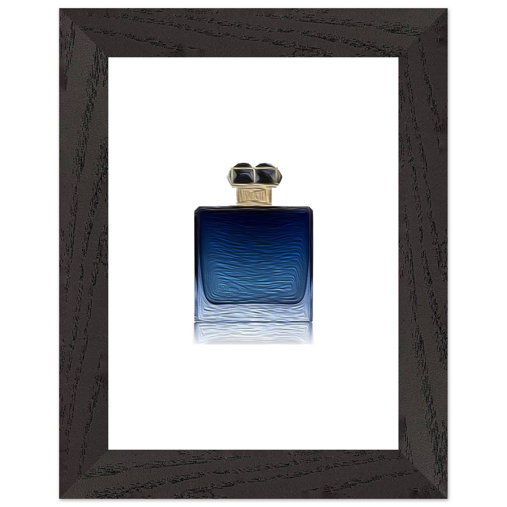 Blue Wooden Framed Poster With Premium Semi-Glossy Paper - Chaos Fragrances