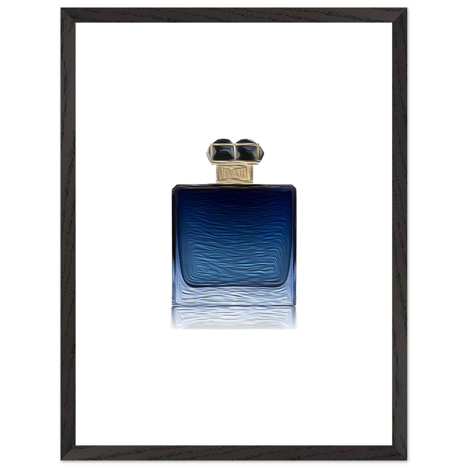 Blue Wooden Framed Poster With Premium Semi-Glossy Paper - Chaos Fragrances
