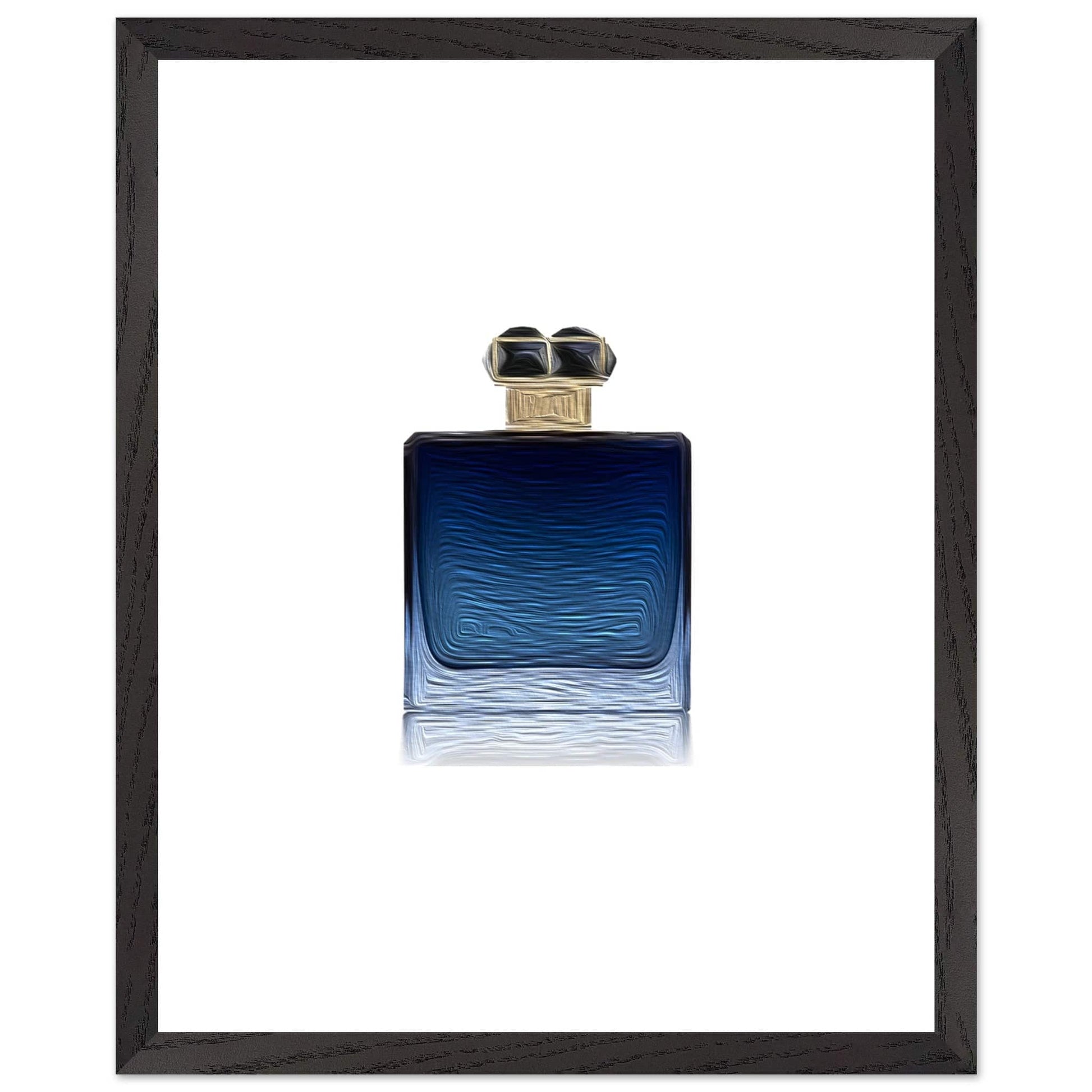 Blue Wooden Framed Poster With Premium Semi-Glossy Paper - Chaos Fragrances