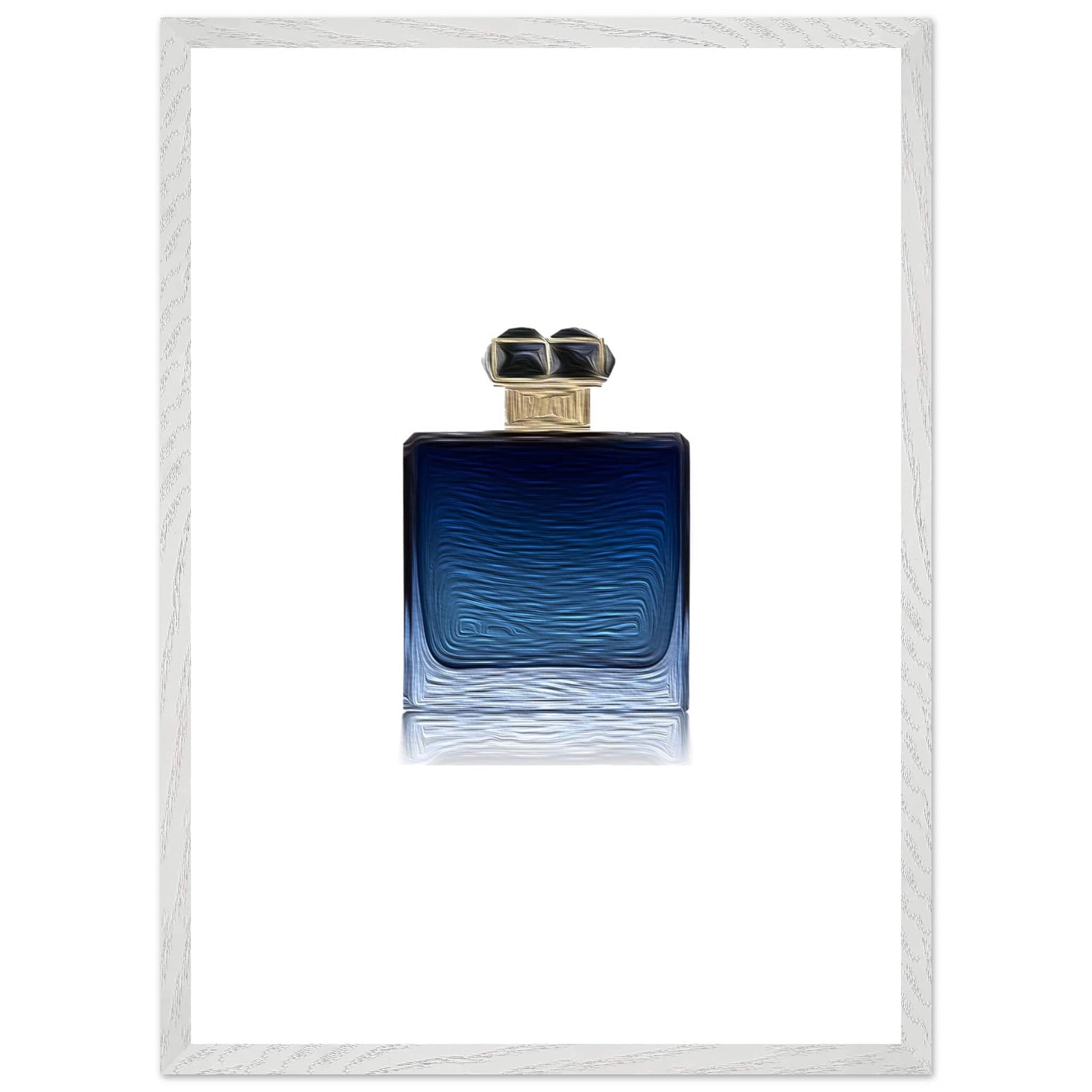Blue Wooden Framed Poster With Premium Semi-Glossy Paper - Chaos Fragrances