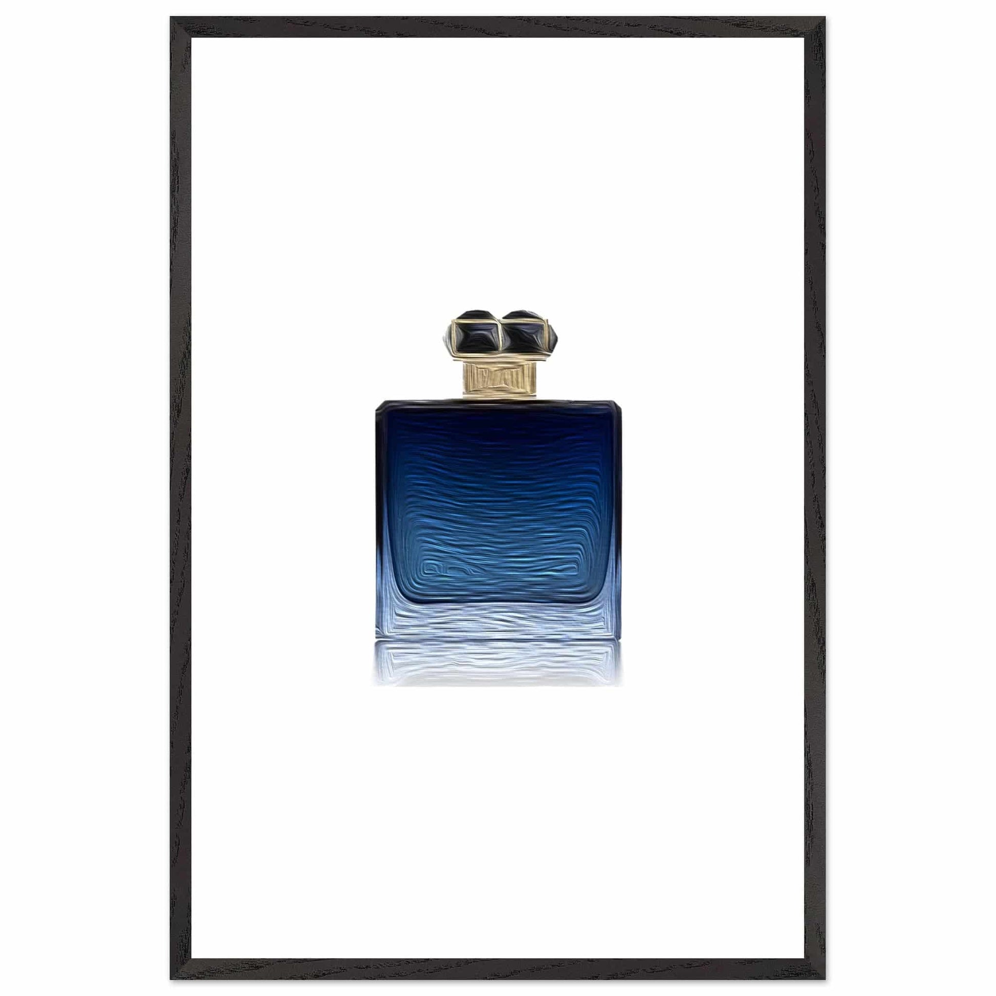 Blue Wooden Framed Poster With Premium Semi-Glossy Paper - Chaos Fragrances