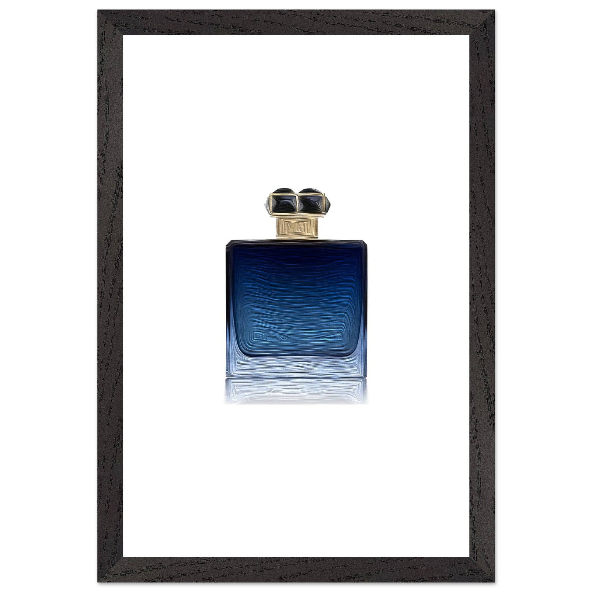 Blue Wooden Framed Poster With Premium Semi-Glossy Paper - Chaos Fragrances