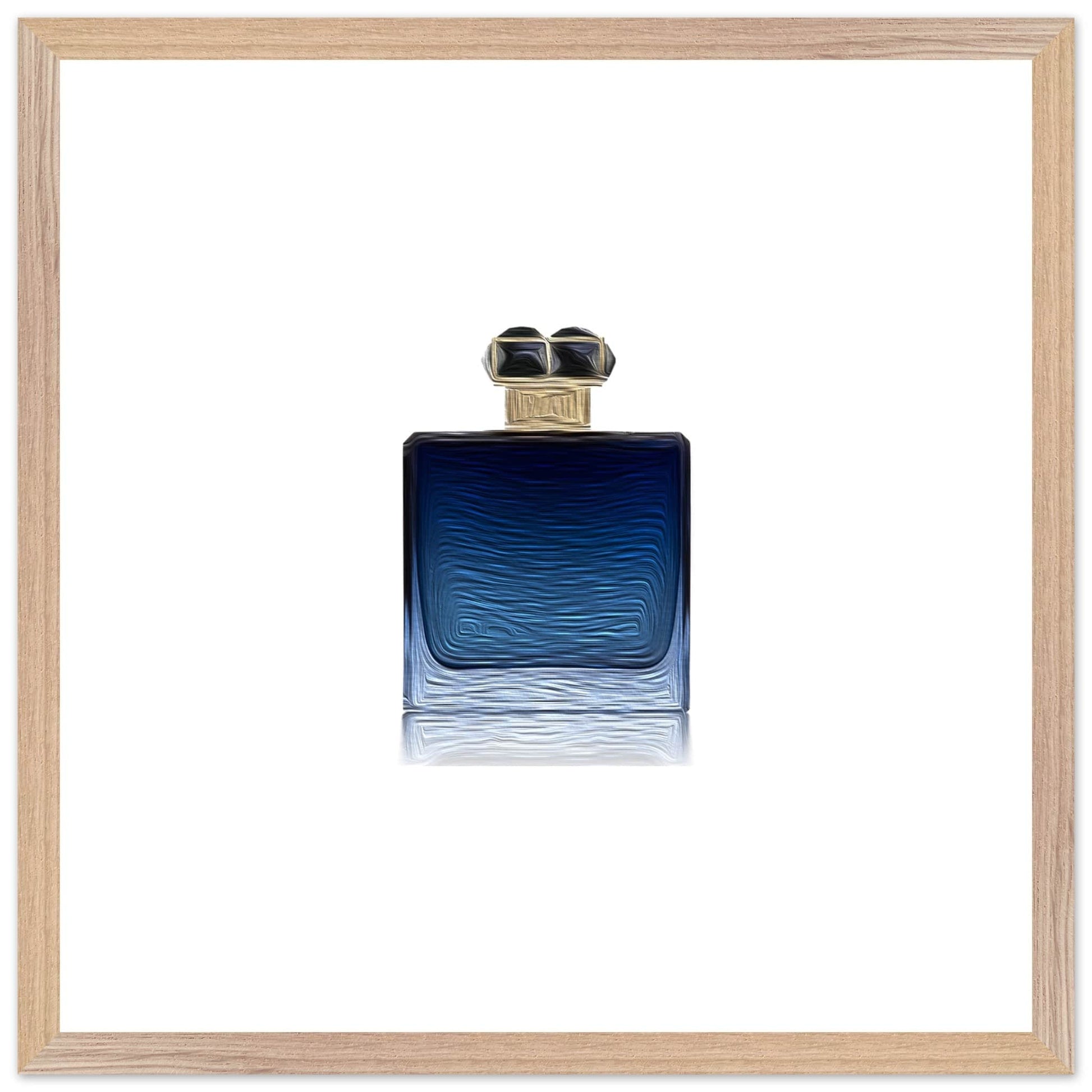 Blue Wooden Framed Poster With Premium Semi-Glossy Paper - Chaos Fragrances