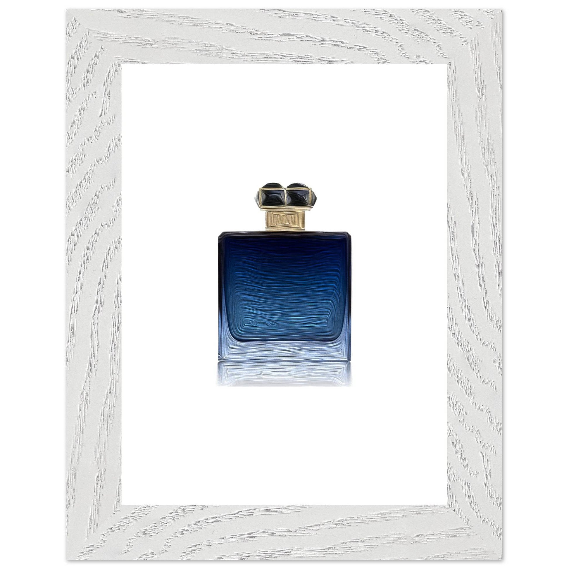 Blue Wooden Framed Poster With Premium Semi-Glossy Paper - Chaos Fragrances
