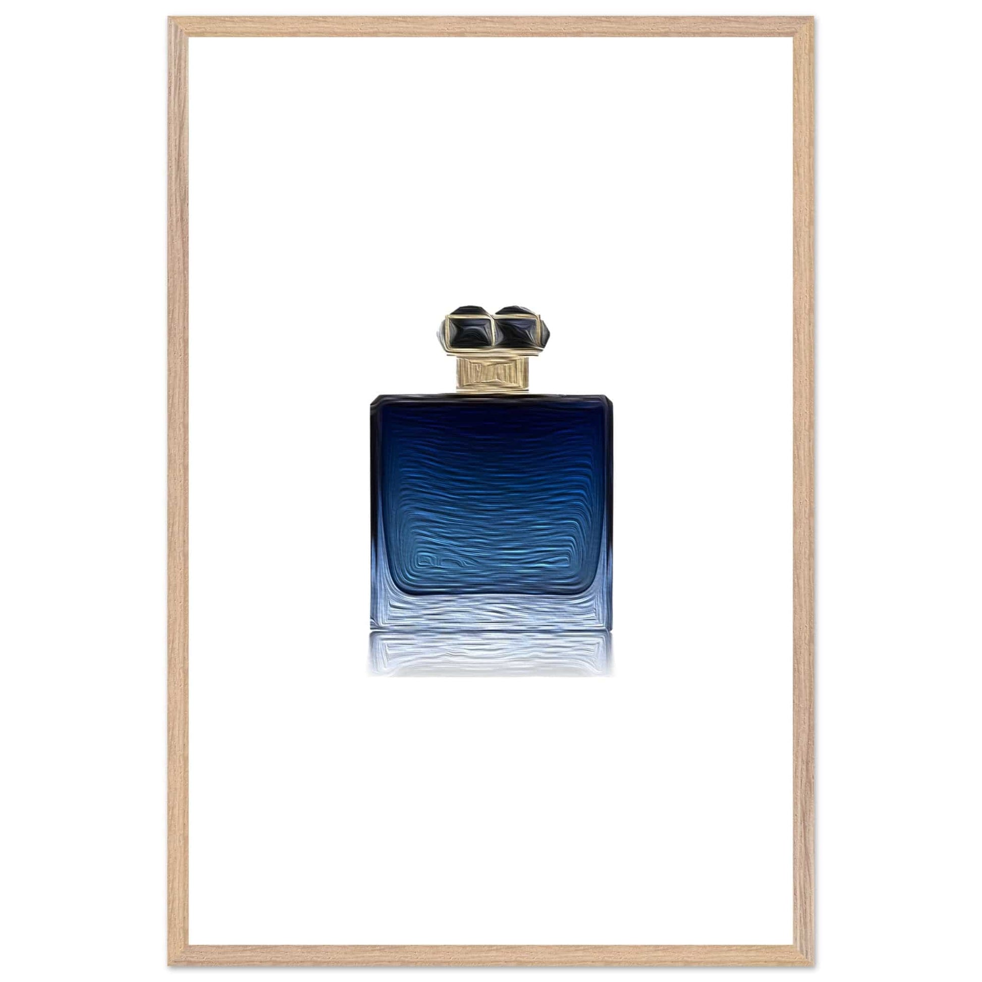Blue Wooden Framed Poster With Premium Semi-Glossy Paper - Chaos Fragrances